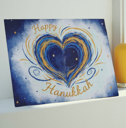 Happy Hanukkah Cutting Board Serving Platter