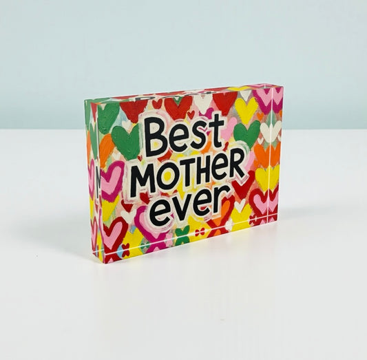 Best Mother Ever Crystal Block