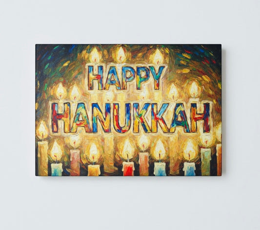 Happy Hanukkah Cutting Board Candle Board