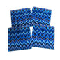 Abstract Zig Blues Coaster Set