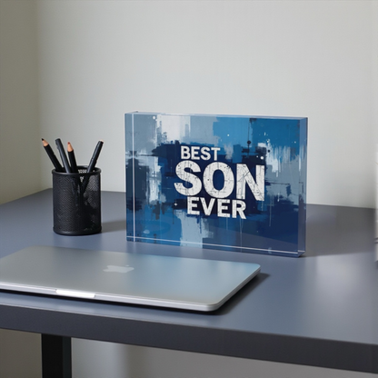 Best Son Ever Block Table Decor