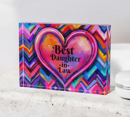 Best Daughter In Law Crystal Block
