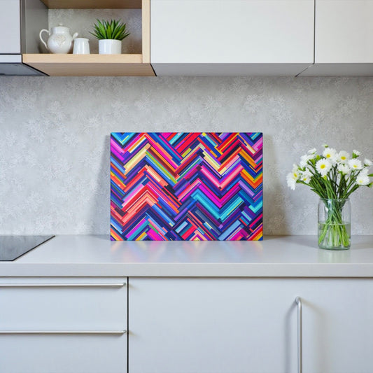 Colorful Chevron Cutting Board