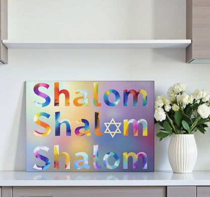 Shalom Judaica Candle Board Cutting Board