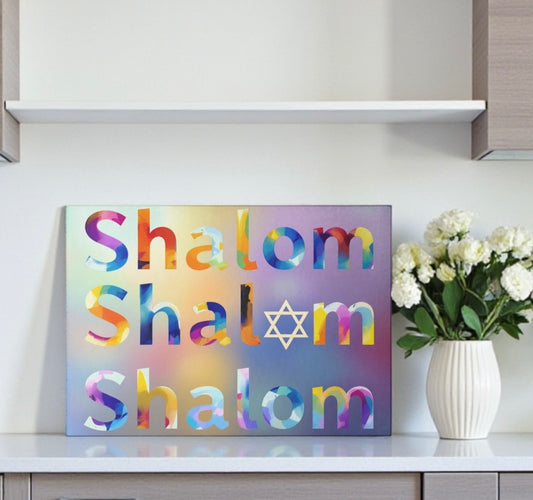 Shalom Judaica Candle Board Cutting Board