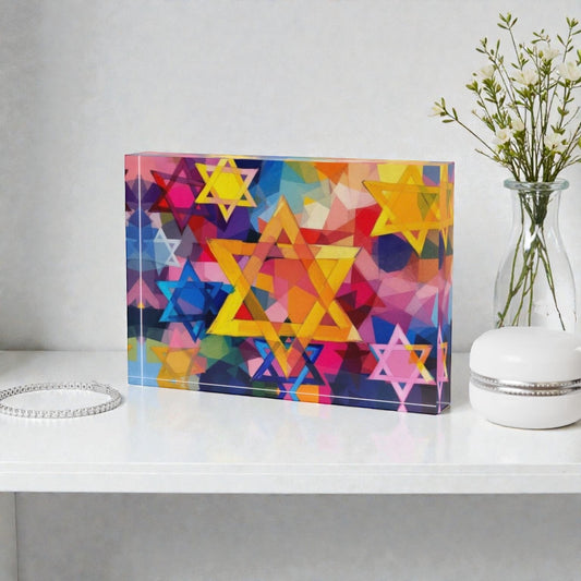 Star Of David Art Crystal Block