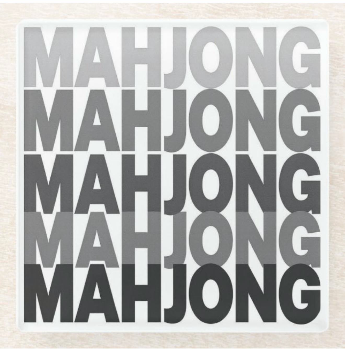 Mahjong Lover Glass Coaster Set