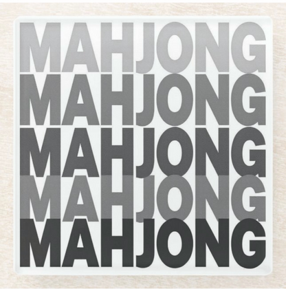 Mahjong Lover Glass Coaster Set