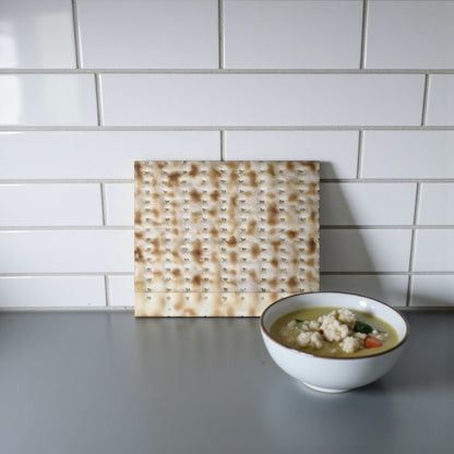 Matzah Jewish Holiday Passover Cutting Board Serving Platter