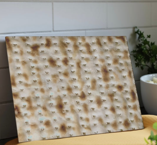 Matzah Jewish Holiday Passover Cutting Board Serving Platter