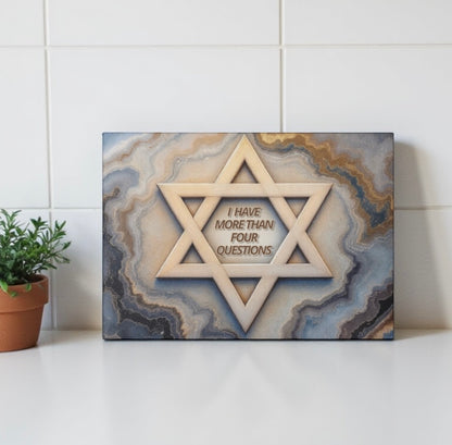 I Have More Than Four Questions Passover Cutting Board Serving Platter