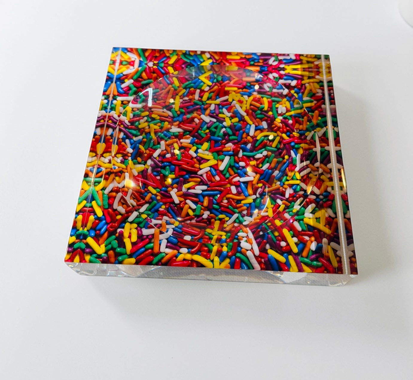 Rainbow Sprinkles Acrylic Candy Dish Catchall