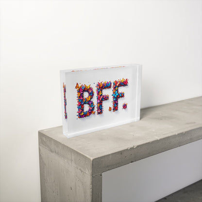 B.F.F Best Friends Butterfly Crystal Bloc Table Decor