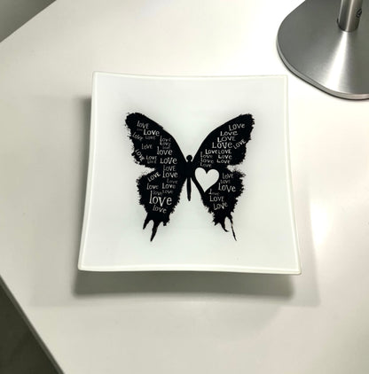 Love Butterfly Trinket Tray Catchall