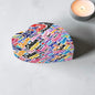 Shalom Judaica Crystal Heart Paperweight Table Decor