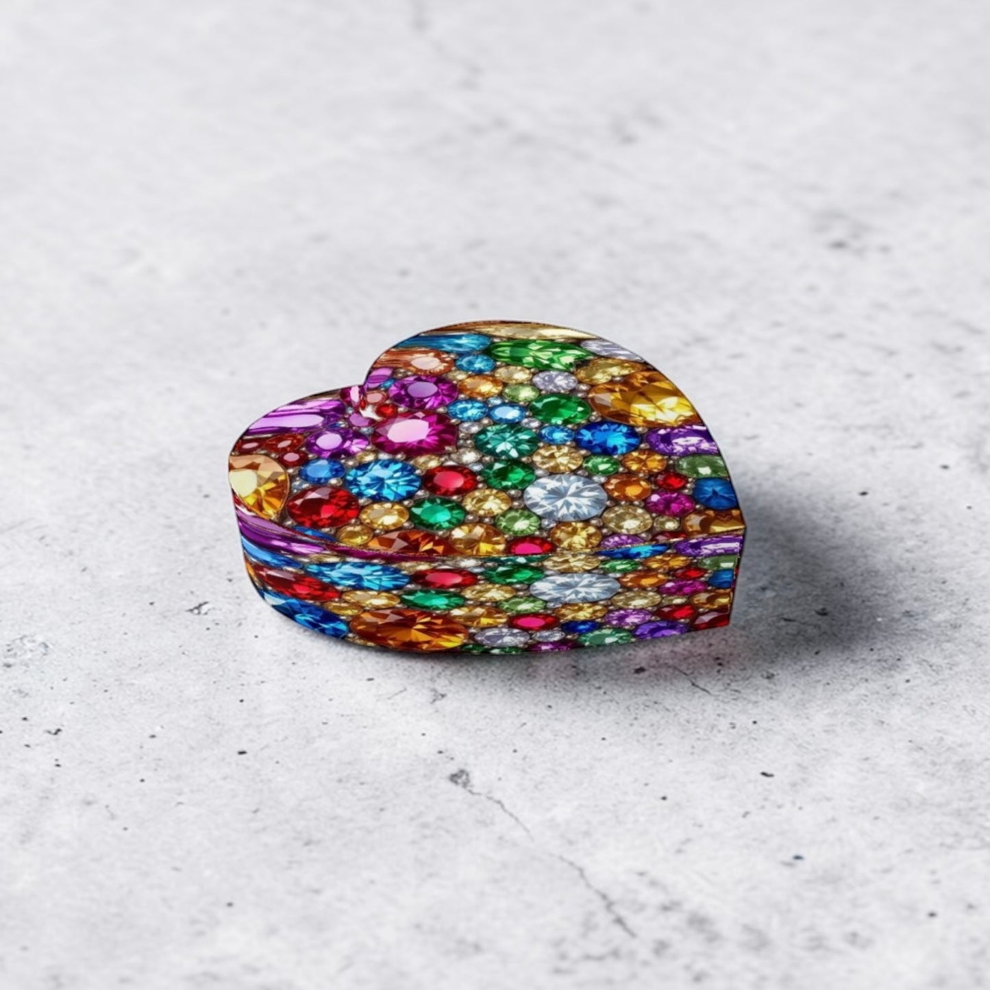Gem And Diamond Lover Crystal Heart Paperweight Table Decor