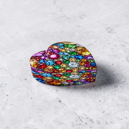 Gem And Diamond Lover Crystal Heart Paperweight Table Decor