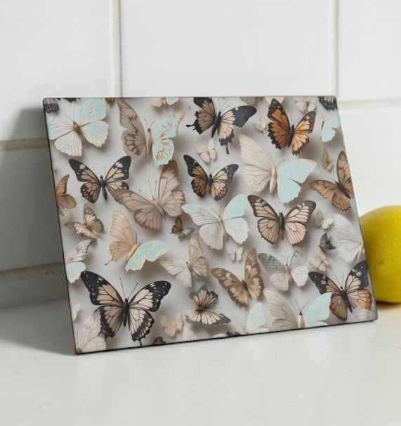 Butterfly Neutrals Cutting Board Charcuterie Board