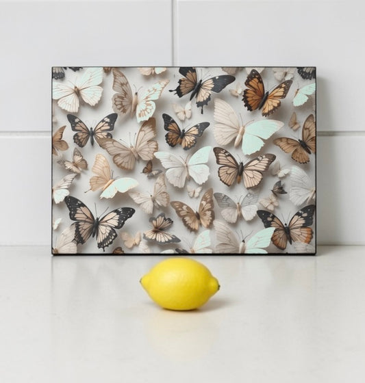 Butterfly Neutrals Cutting Board Charcuterie Board