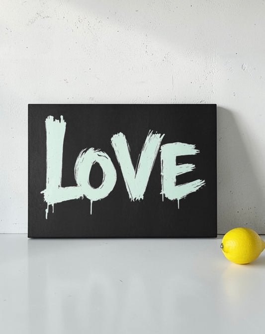 Love Black And White Cutting Board