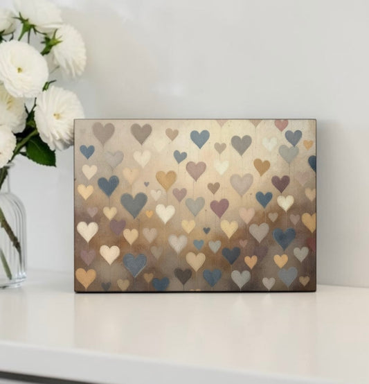 Neutral Hearts Cutting Board