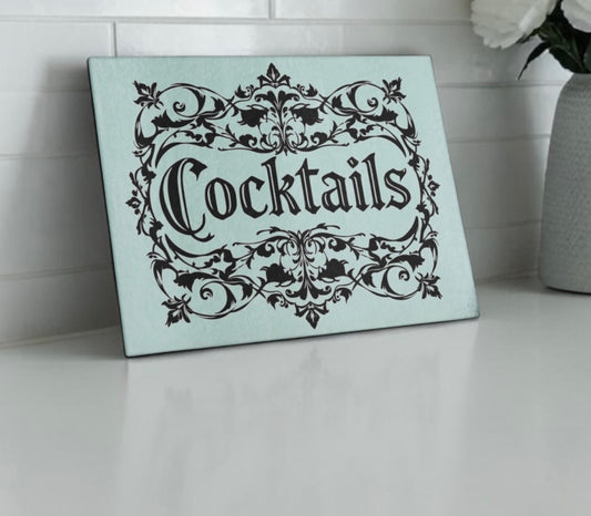 Cocktails Bar Decor Cutting Board