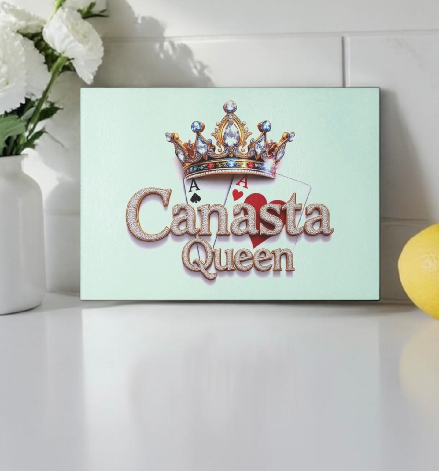 Canasta Queen Cutting Board Serving Platter