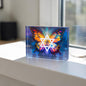 Star Of David Butterfly Crystal Block Table Decor