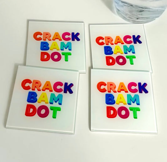 Crack Bam Dot Mahjong Coaster Set
