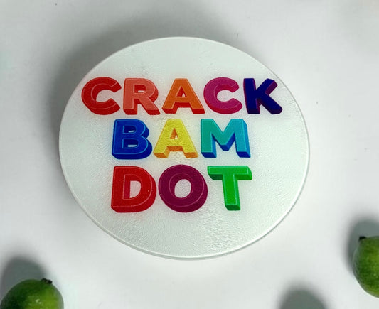 Crack Bam Dot Mahjong Glass Cutting Board