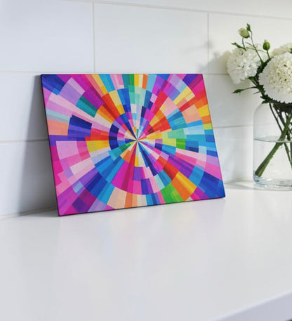 Colorful Abstract Art Cutting Board Serving Platter