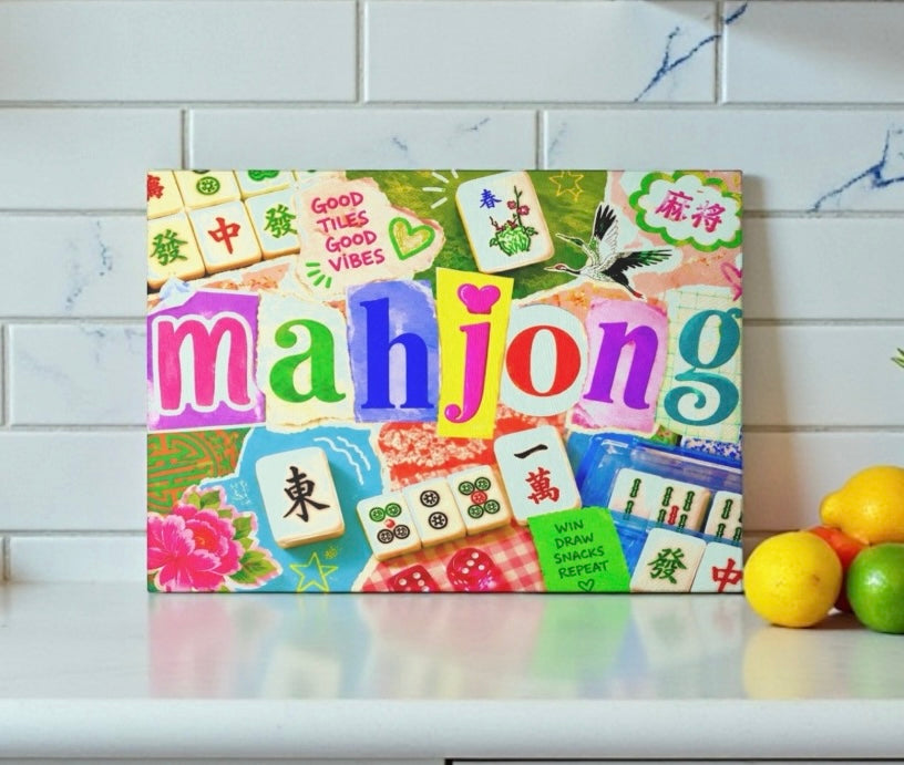 Mahjong Cutting Board Serving Platter