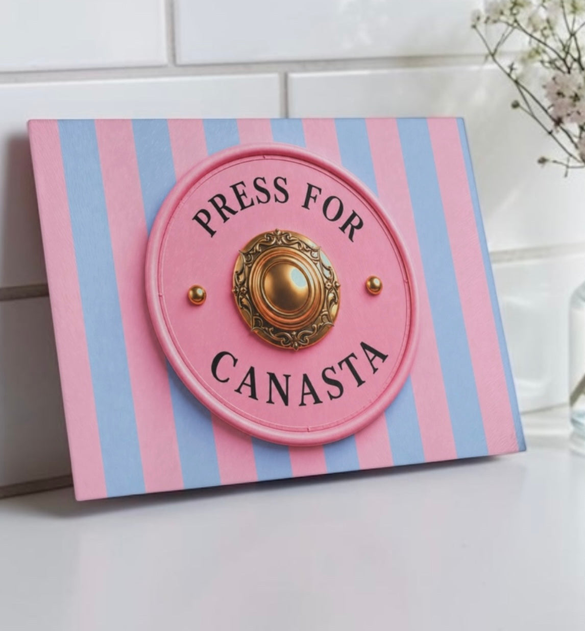 Press For Canasta Cutting Board Serving Platter