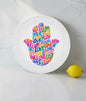 Hamsa Love Art Glass Cutting Board Serving Platter