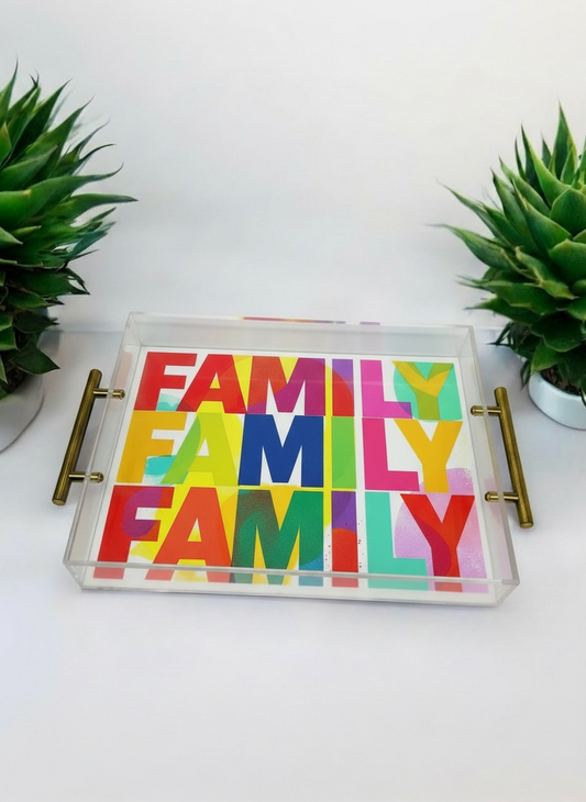 Family Colorful Acrylic Tray