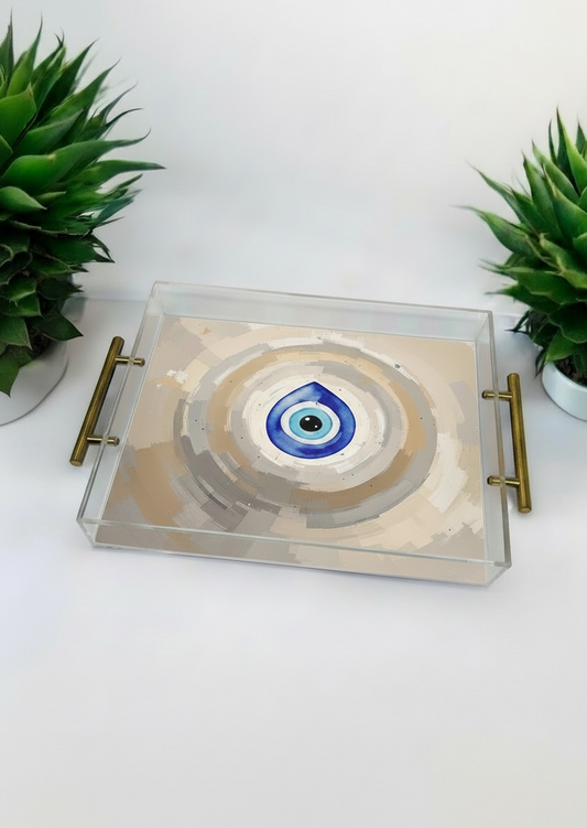Evil Eye Neutrals Acrylic Tray
