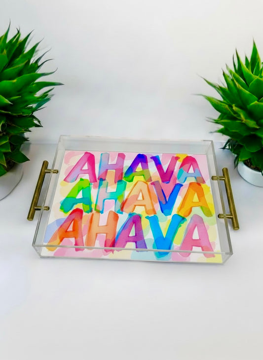 Ahava Love Art Acrylic Tray