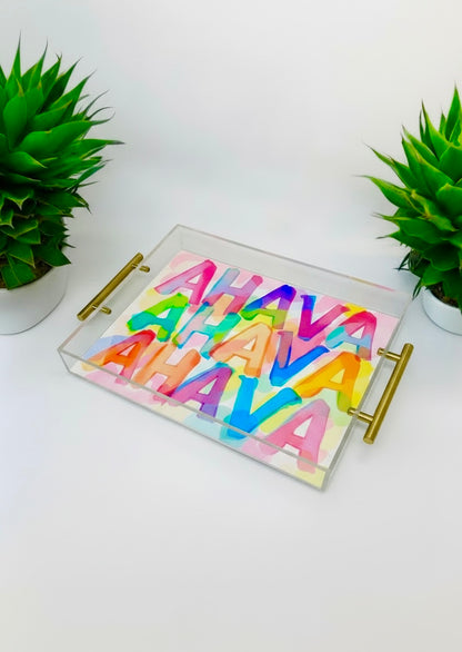 Ahava Love Art Acrylic Tray