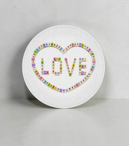 LOVE Mahjong Cutting Board Serving Platter