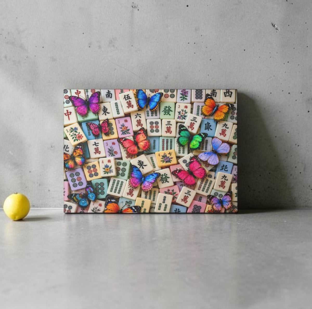 Mahjong Butterfly Cutting Board