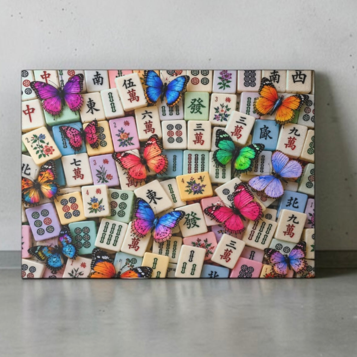 Mahjong Butterfly Cutting Board