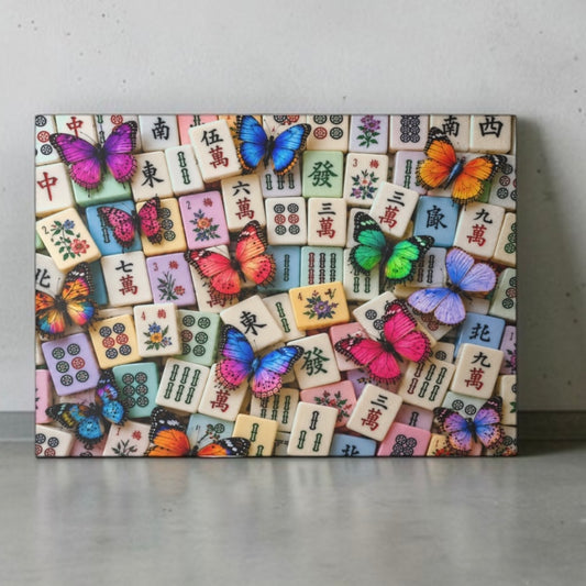 Mahjong Butterfly Cutting Board