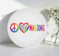 Peace Love Mahjong Cutting Board Serving Platter