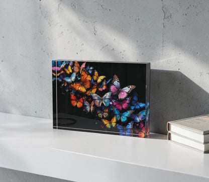 Butterfly Crystal Block Table Decor
