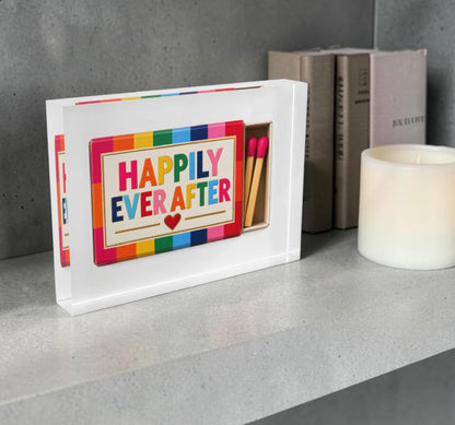 Happily Ever After Perfect Match Crystal Block Table Decor