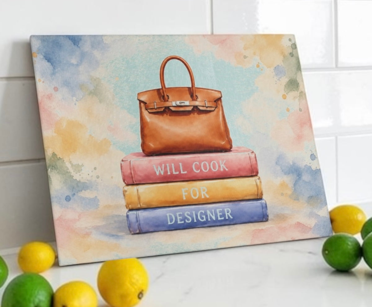 Will Cook For Designer Cutting Board Serving Platter