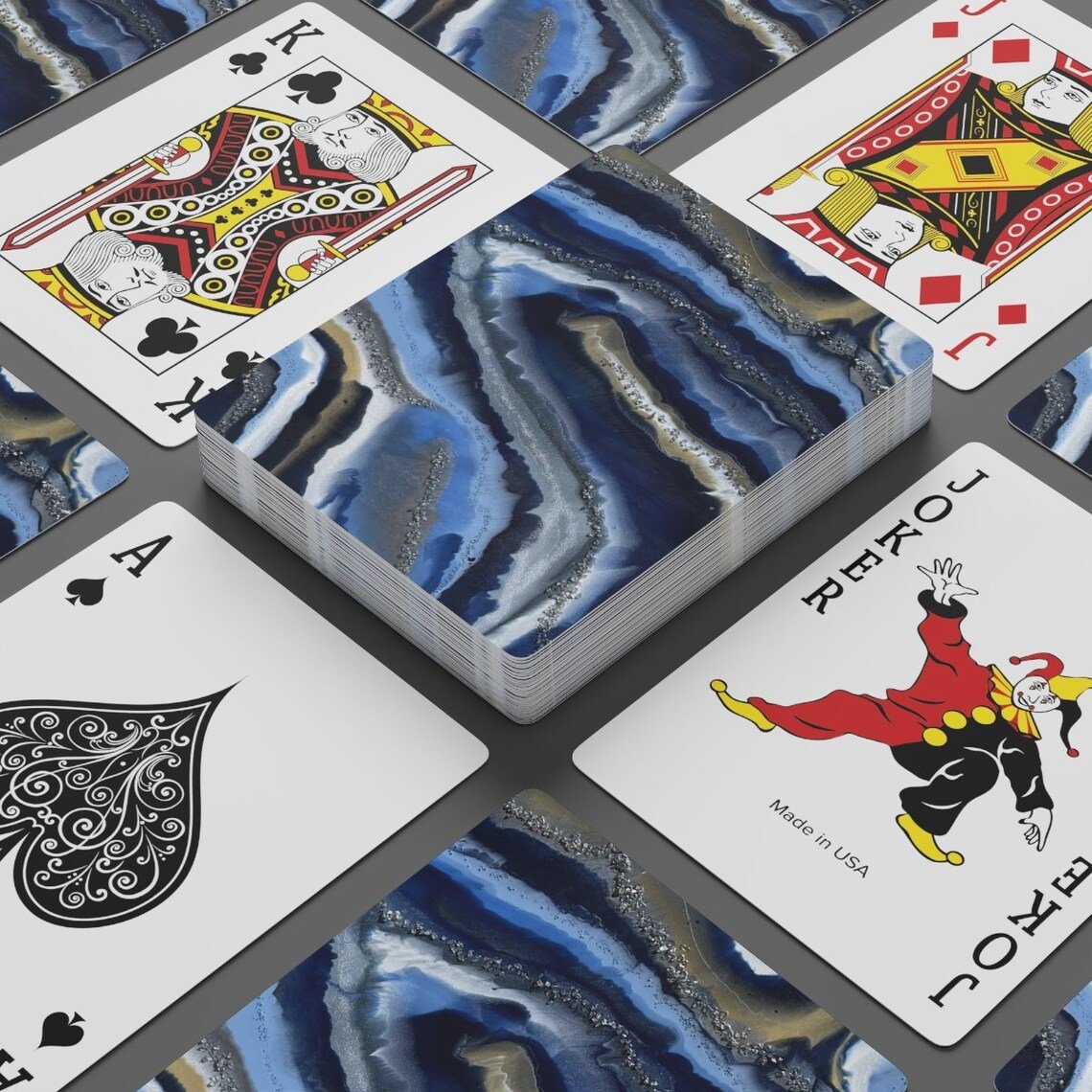 Gorgeous Agate Canasta Game Player Cards