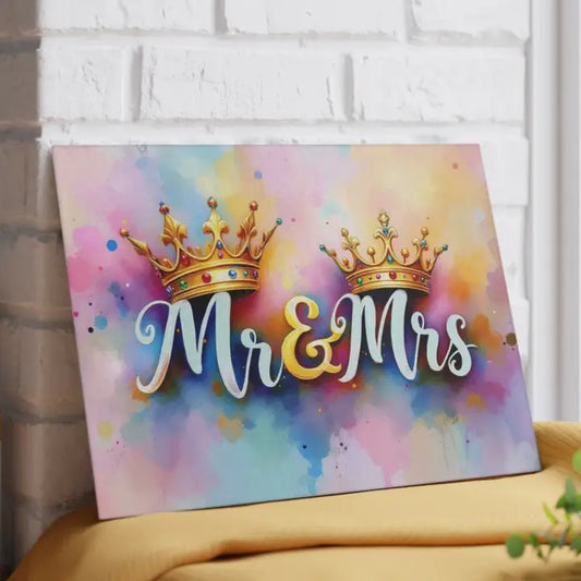 Mr. And Mrs. Wedding New Home  Art Cutting Board Charcuterie Board