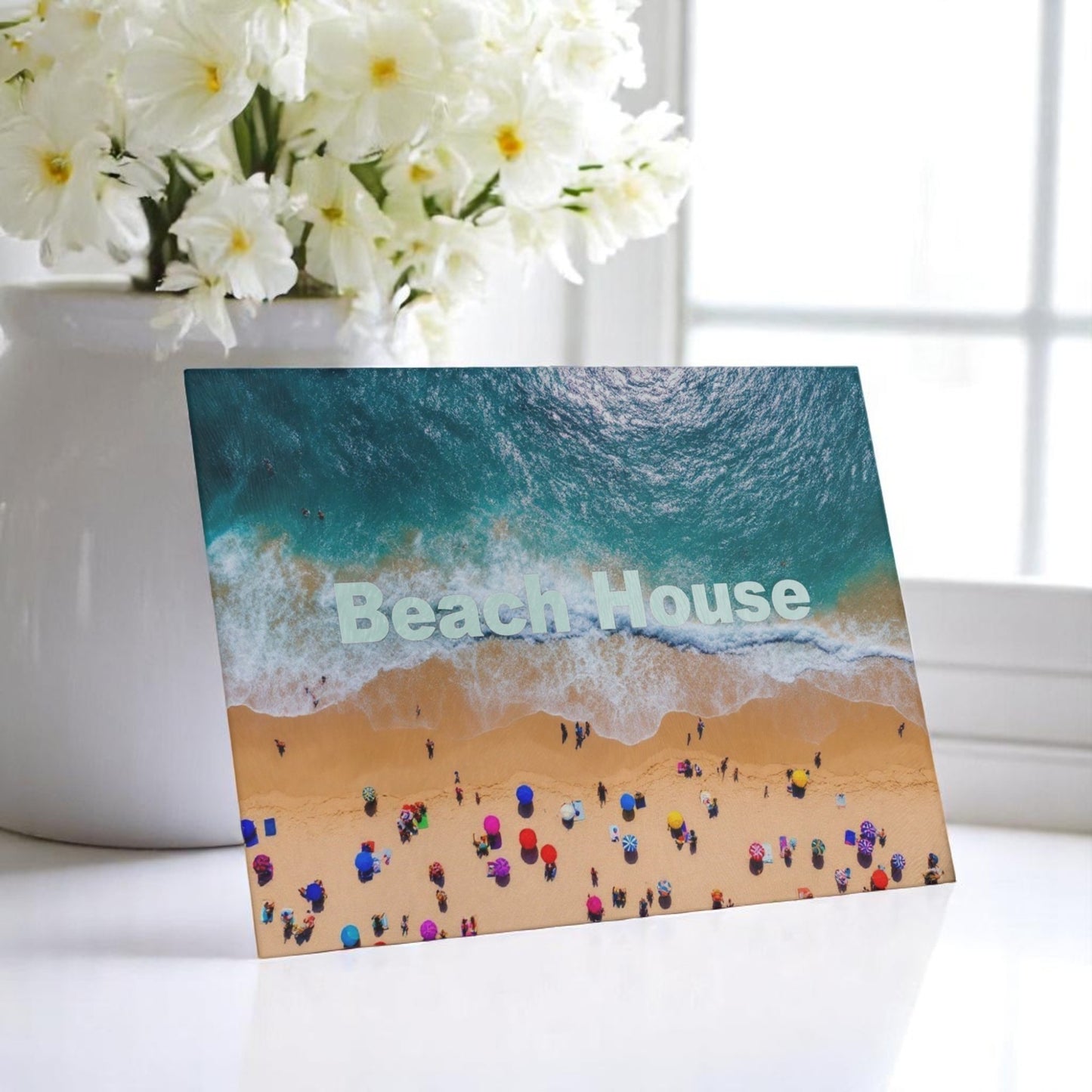 Beach House  Art Cutting Board Charcuterie Board