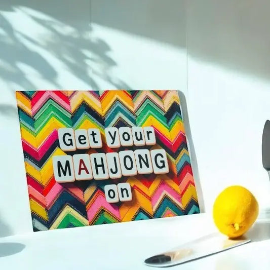 Get Your Mahjong On  Art Cutting Board Charcuterie Board